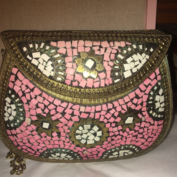 Handbags - Metal and tile purse